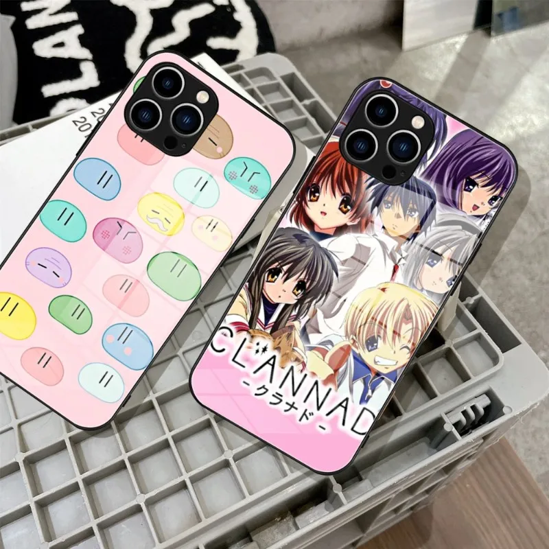 The game Clannad Phone Case Tempered Glass For IPhone 14 13 11 12 Pro 8 7 Plus X 13 Pro MAX XR XS MINI SE 2020 Covers