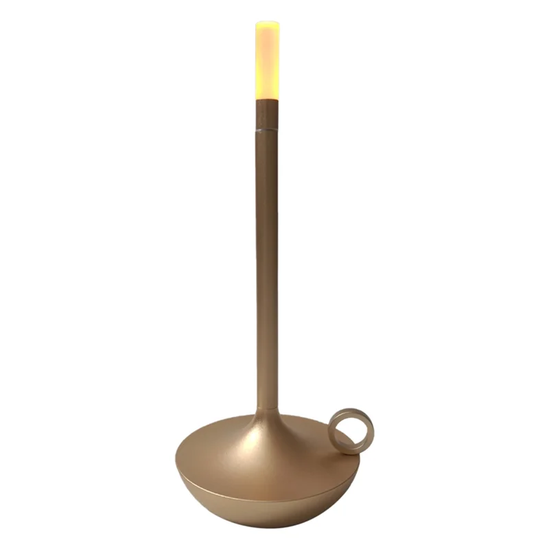 ABLU-1800Mah wiederaufladbare LED-Tischlampe, Retro-Tischlampe mit Touch-Einstellung, für Schlafzimmer, Restaurant, Dekoration, Hellgold