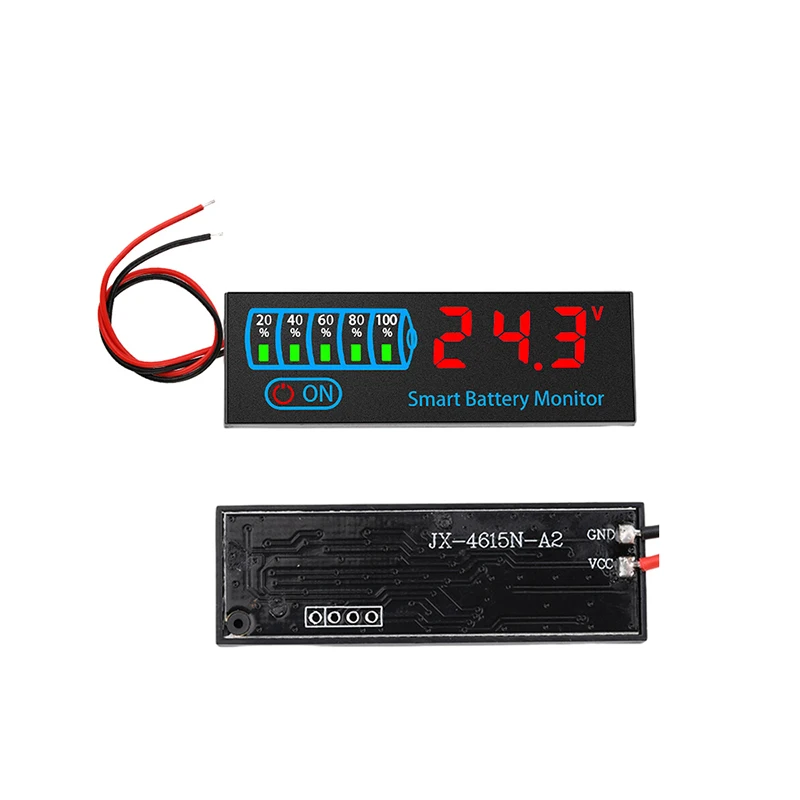 DC 7-55V Acid/Lithium Universal Battery Charge Indicator Board LED D isplay Indicator Voltage Charge Indicator 20MA with Alarm
