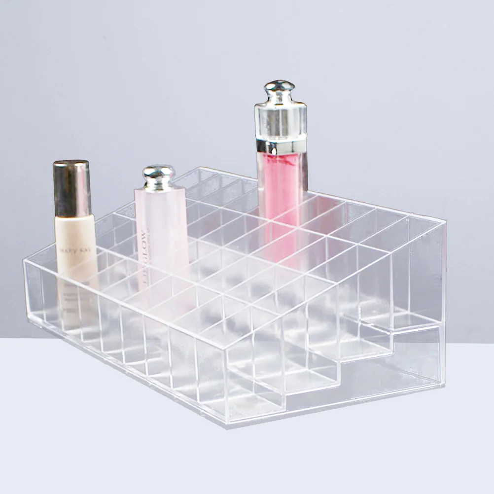 Organizer Clear Acrylic Makeup Storage Stand For Lipstick Gloss Brushes Mascara Perfume Display Vanity Desk