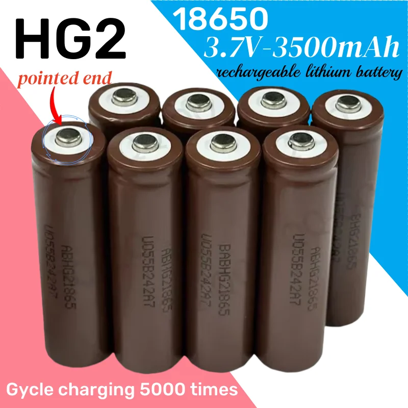 100% New Original HG2 18650 Battery 3500mAh Battery 18650 HG2 3.7V Discharge 25A Dedicated For Power Rechargeable Battery