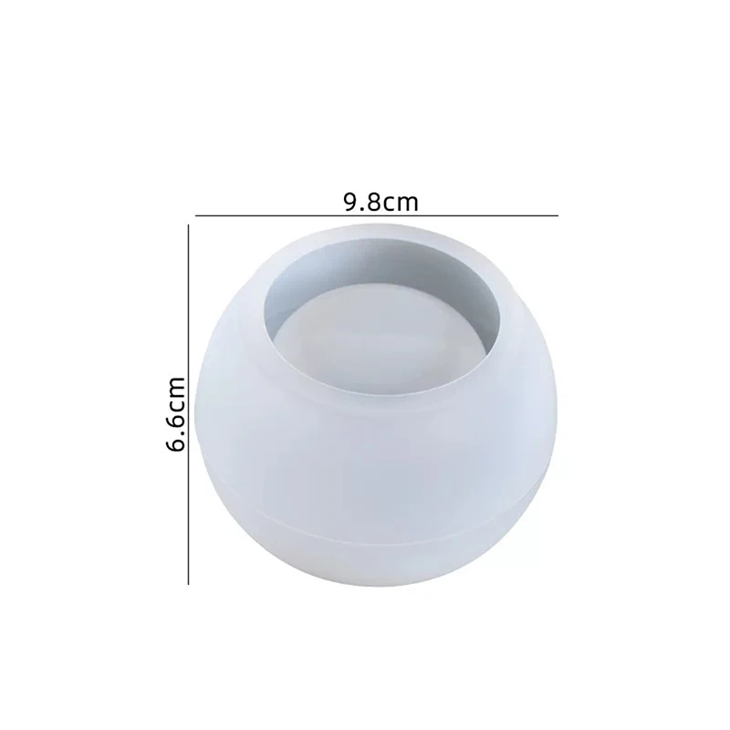 Spherical Cement Flowerpot Silicone Mold Concrete Candle Vessel Mold Gypsum Epoxy Pen Holder Clay Mold
