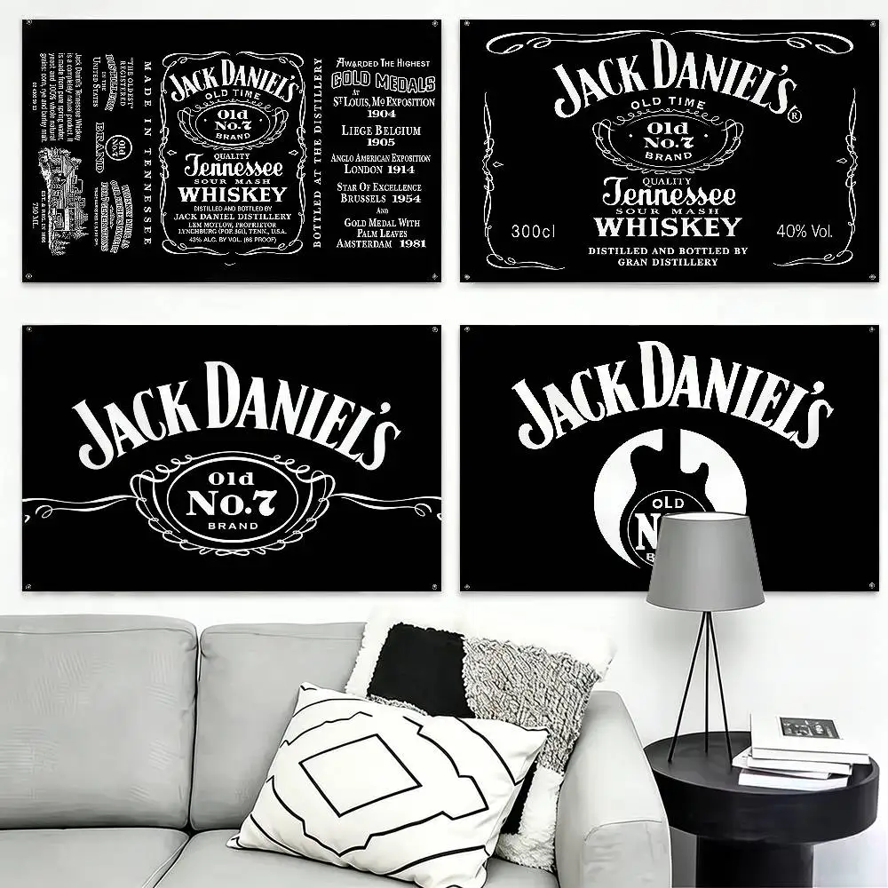 

J-Jack Retro D-DaNiels Funny Flags for Bedrooms Home Decor Items Outdoor Decors Garage Decoration Flaga