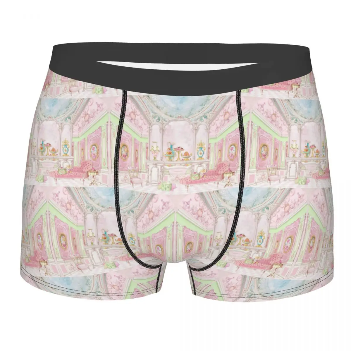 Boxer Underpants Shorts French Patisserie Marie Antoinette Pink Cake Shop Diorama Panties Men's Ventilate Underwear for Man Gift