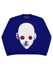 Y2K Sweater Winter Graphic Streetwear Women's Vintage Pullover Jumper High Knitwear Oversized Gothic Long Sleeve Tops Clothing
