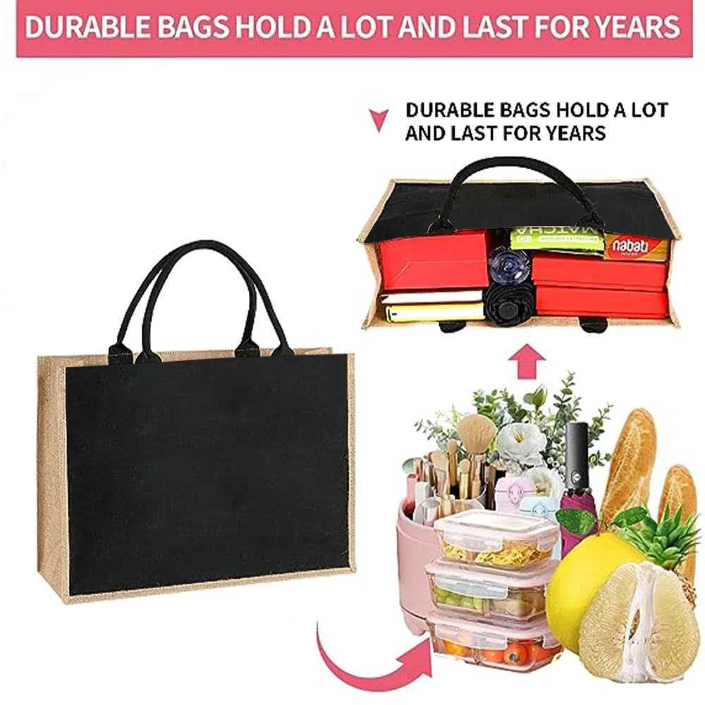 Jute Handbag Shoulder Sacks Jute Imitation Sacks Linen Bags Women Shopping Pouch Designer Laminated Bag Gold Letters and Wreaths