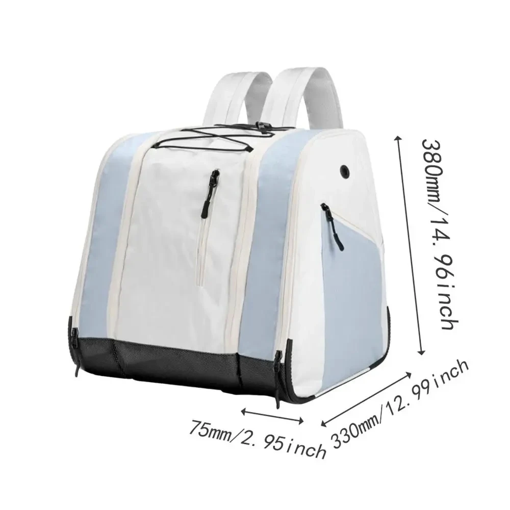 Large Capacity Ski Boot Bag, Waterproof Bottom Snowboard Boot Backpack with Compartments for Air Travel & Winter Sports