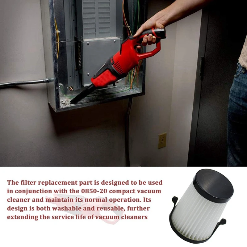 Piezas de Repuesto de filtro HEPA para aspiradora inalámbrica, piezas de repuesto para aspiradora en seco, 49-90-1950, 0850, 2 piezas
