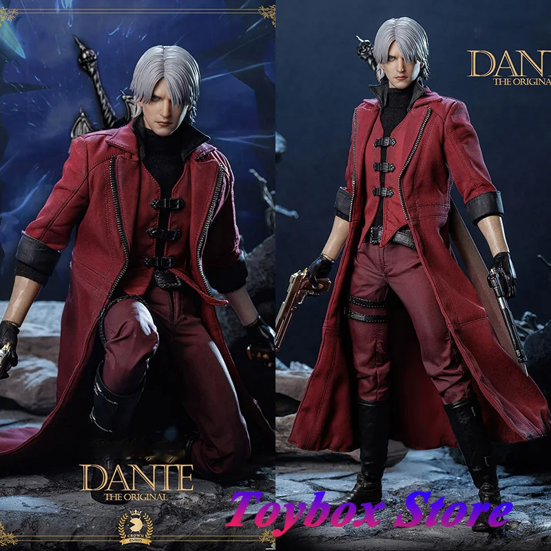 Asmus Toys DMC100 Deluxe Version 1/6 White Hair Hunter Boy Dante Action Figure Delicate Weapon Model Ornament 12