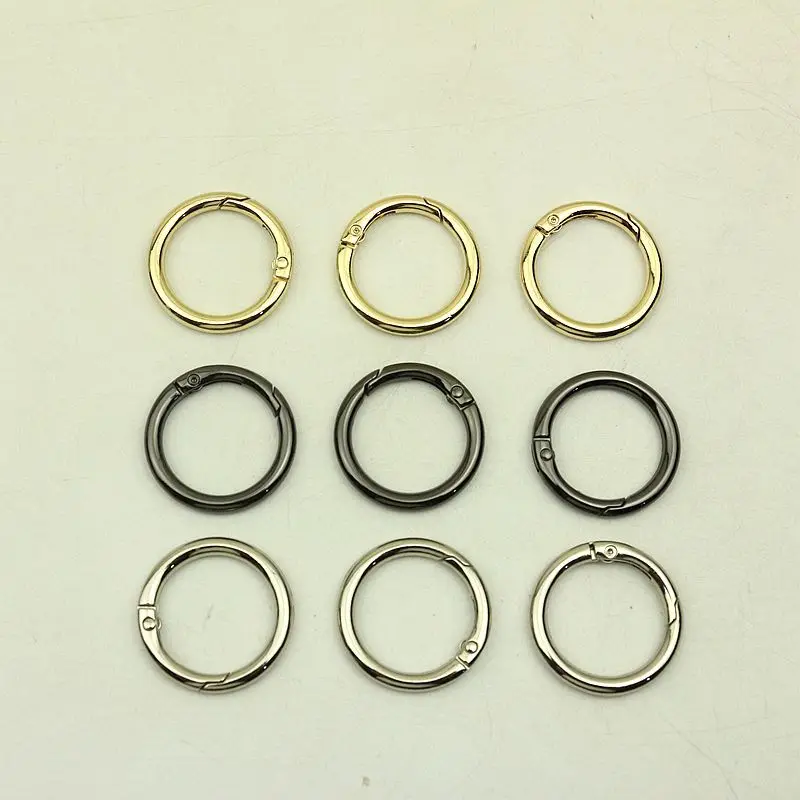 30pcs 25mm Metal D O Ring Openable Keyring Leather Bag Belt Strap Dog Chain Buckle Snap Clasp Clip Trigger DIY Accessories