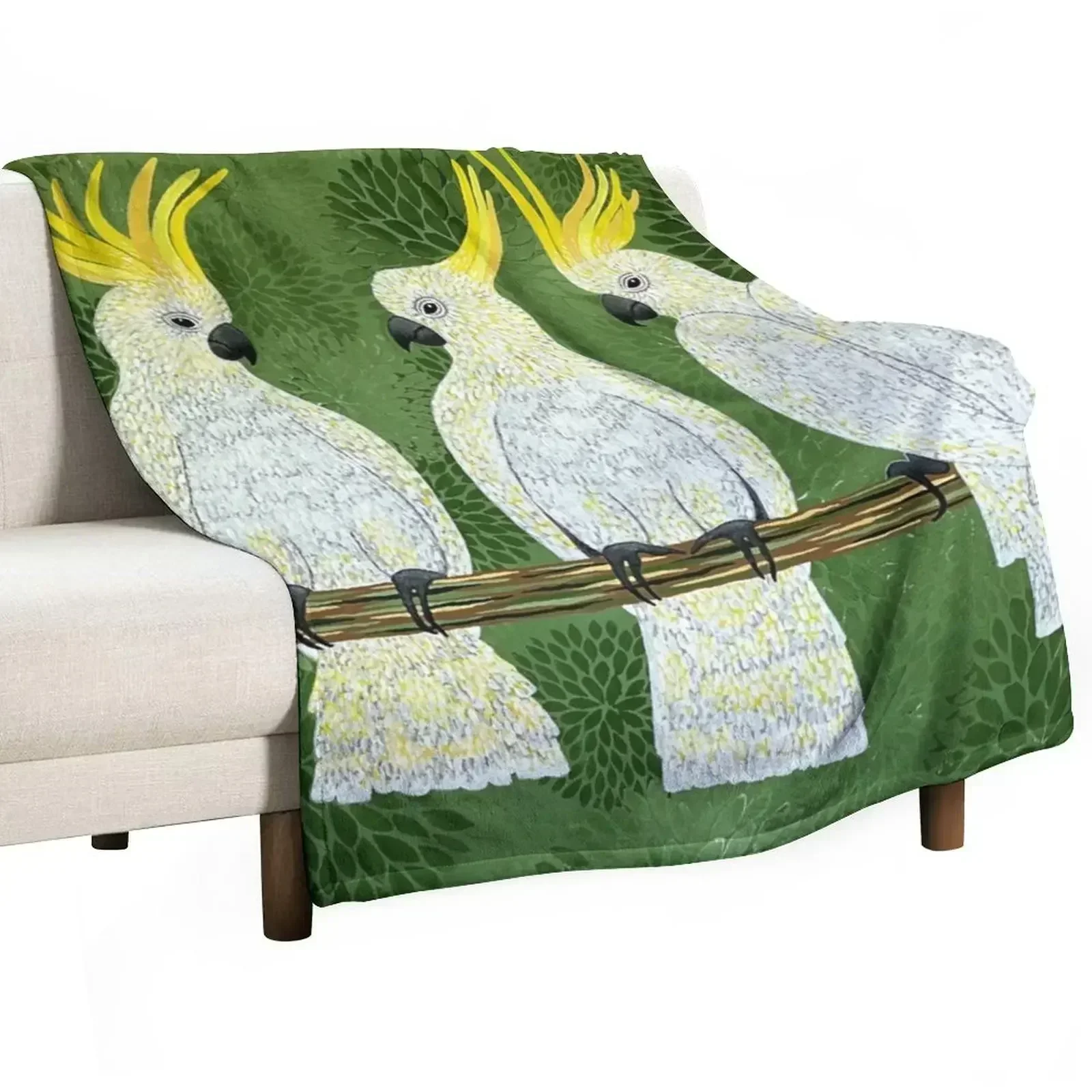 Cockatoos Throw Blanket Sofa Cute Plaid decorative Camping Blankets