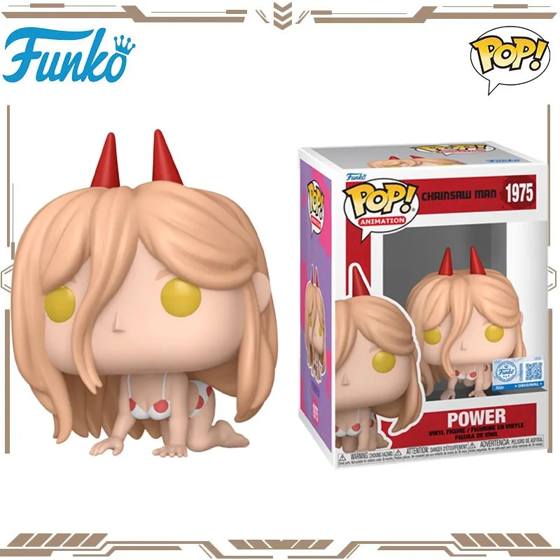 Funko POP Original Chainsaw Man Anime Figure Power 1975 Action Figure Toys for Boys Girls Gift Collectible Model Ornaments