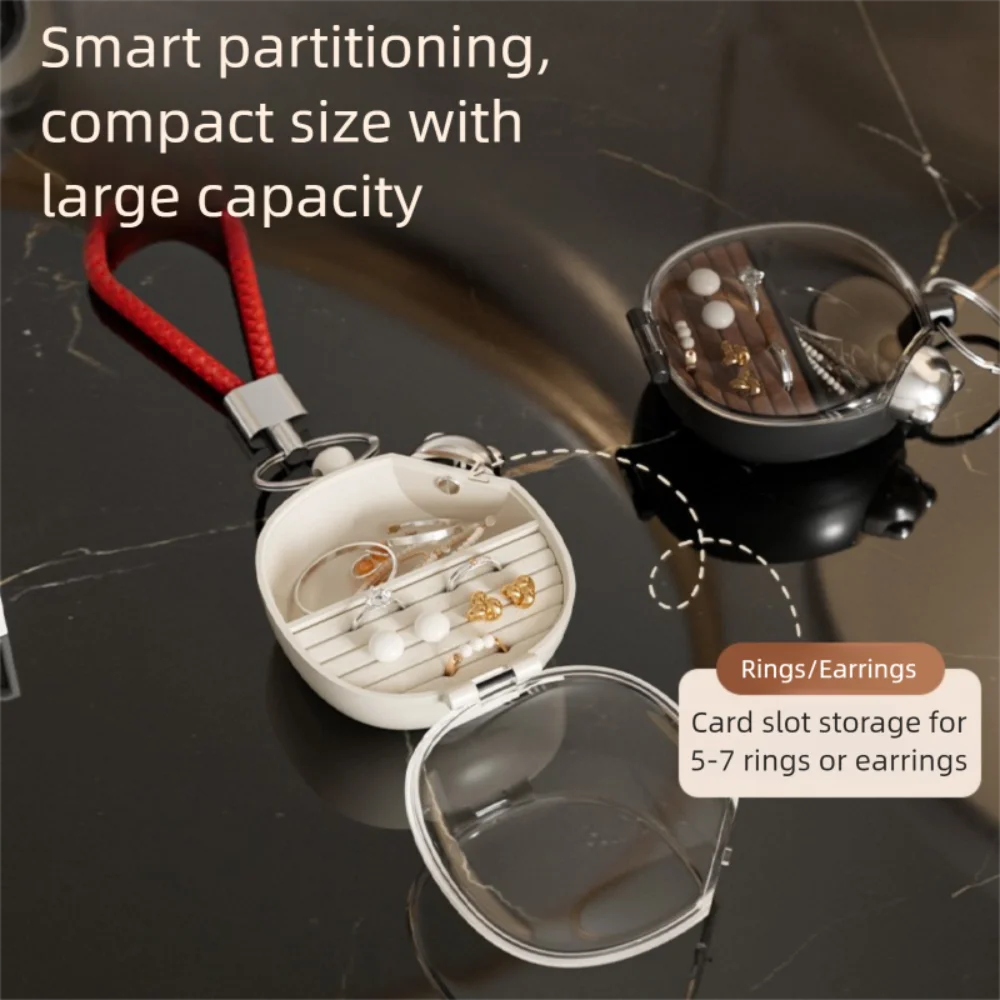 

Мини-коробка для хранения ювелирных изделий, безделушки для хранения, прозрачный портативный органайзер для путешествий, кольцо, дисплей для ювелирных изделий, чехол для хранения, брелок для женщин