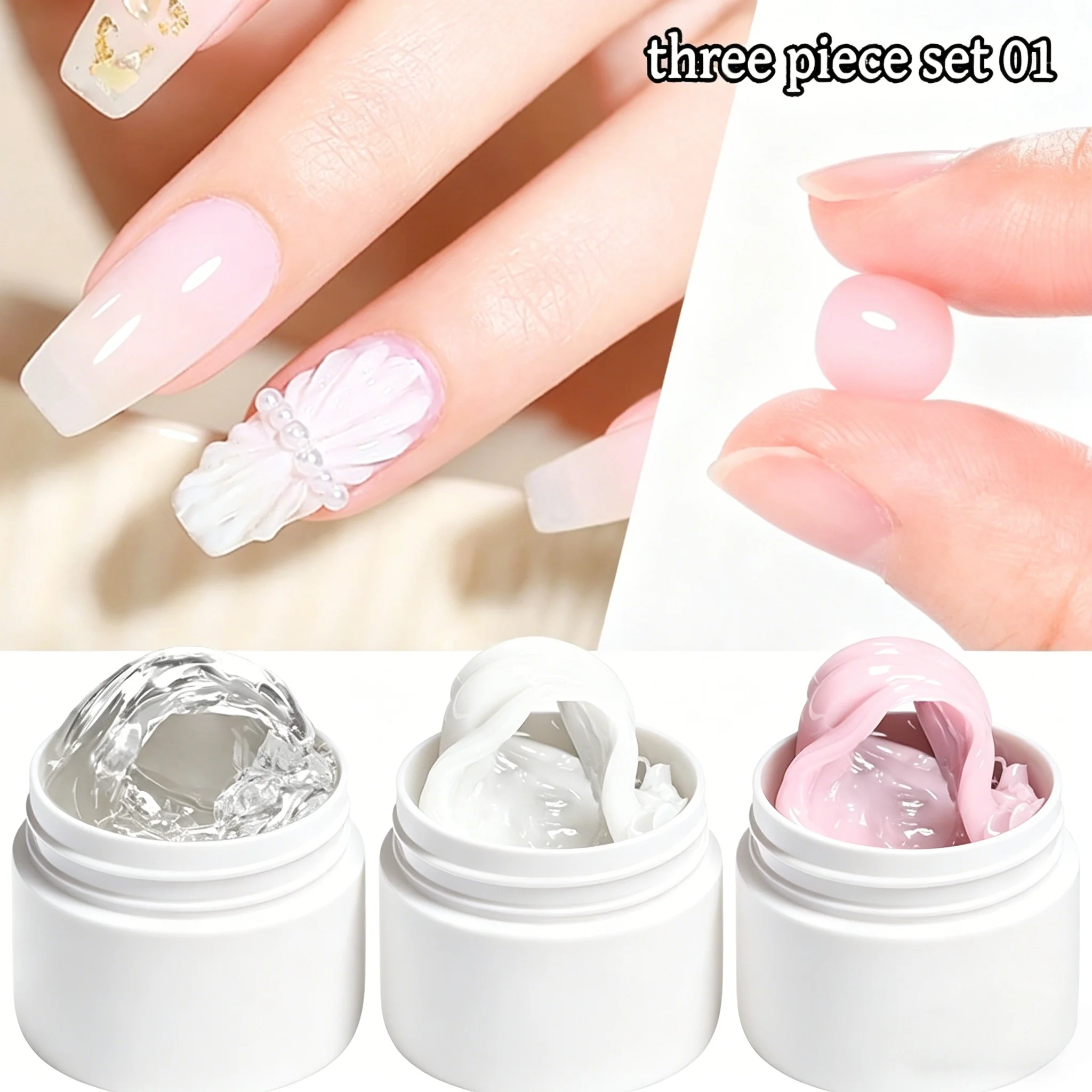 5D Nicht-Klebendes Handmodellier-Gel, 8ml Langanhaltende Überlagerung, Erzeugt 3D-Nagelformen, Salonqualität, Nagelkunst DIY – Detail 8
