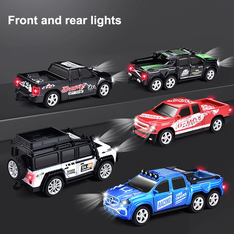 New 1:64 Mini Alloy Remote Control Car 2.4G Light Adjustable Drift Remote Control Off-road Vehicle Toy Children's Christmas Gift