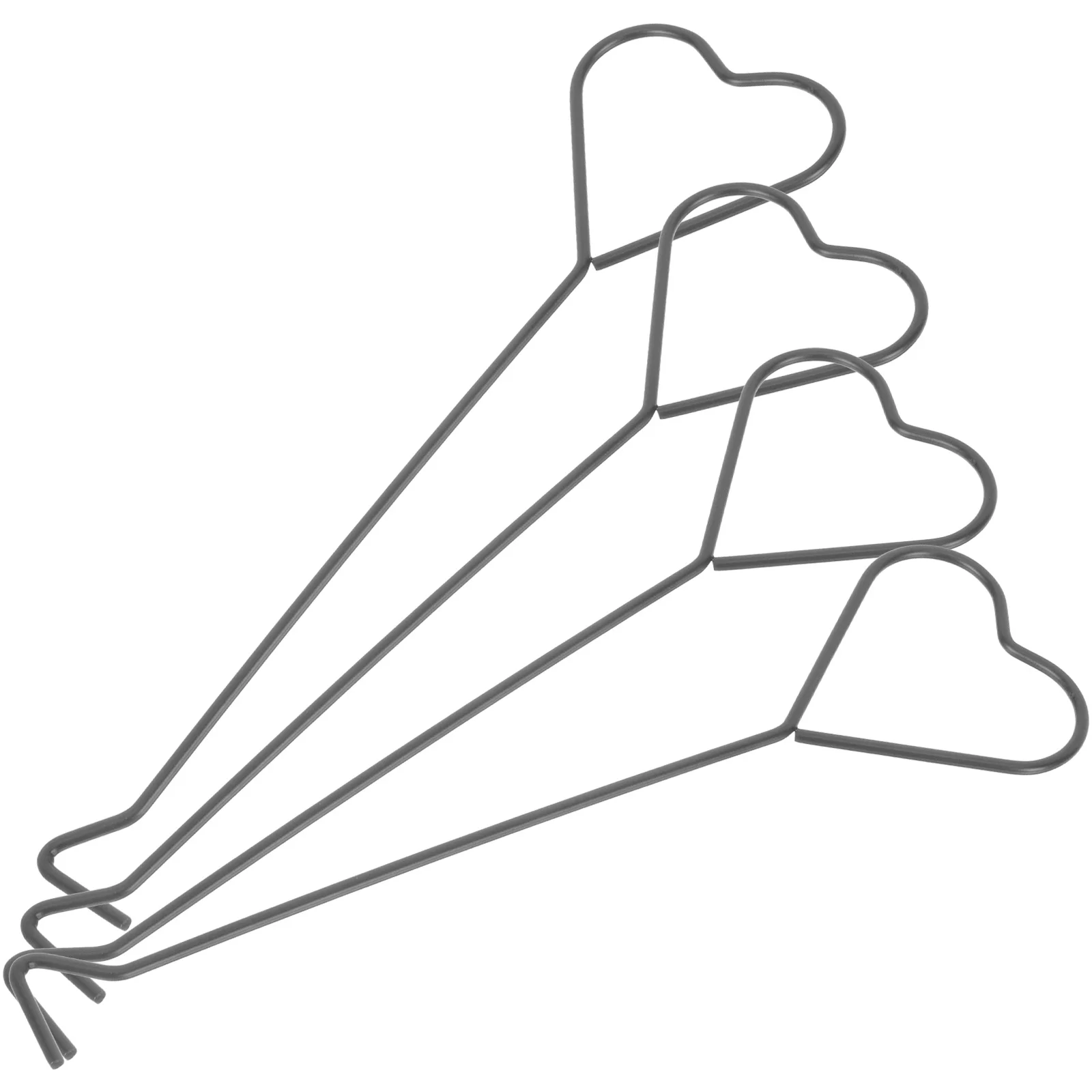 4 قطعة خطاف الفتيل تصميم القلب الحديد مقبض طويل الفتيل قحافة لإطفاء آمنة الروائح الشموع طفاية