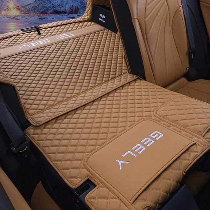 For For Azkarra Geely Atlas Pro Belgee X70 2020-2022 Car Trunk Mat Full Surround Leather 3D LHD Internal Accessories Customized