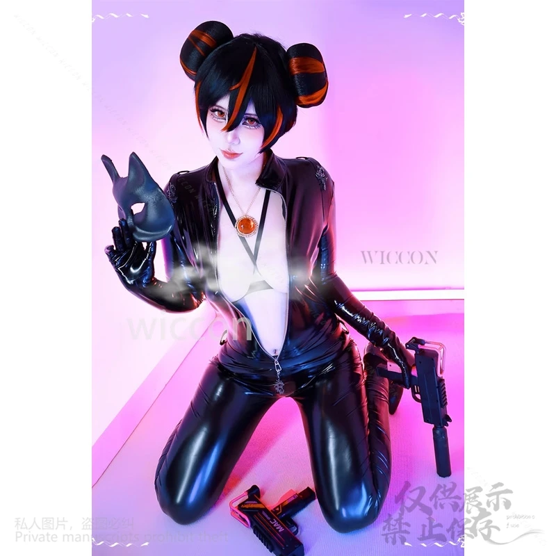 أزياء أنيمي نايكي آلهة النصر التأثيرية بدلة كوينسي المثيرة باللون الأسود من جلد البولي يوريثان قناع الثعلب للفتيات والنساء حسب الطلب