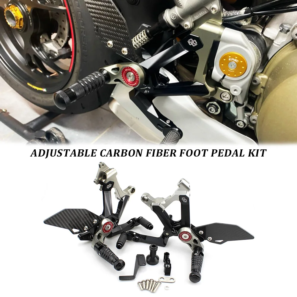 For Ducati Panigale Street Fighter V4/V4S/V4R 2018-2022 Rear Set Adjuster Footrest Aluminum Modified Pedal Accessories