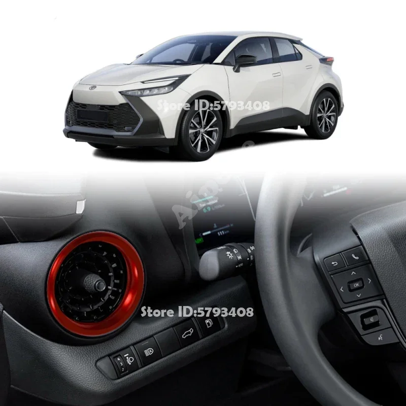 For Toyota CHR C-HR 2024 2025 ABS Side Front Dashboard Air Condition Outlet Cover Left Right AC Vent Trim  Interior Accessories