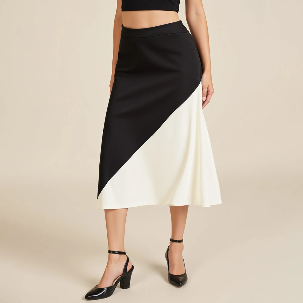 

Mia Muse Boutique женские юбки осенние повседневные простые модные облегающие лоскутные юбки с естественной талией ниже колена для свиданий