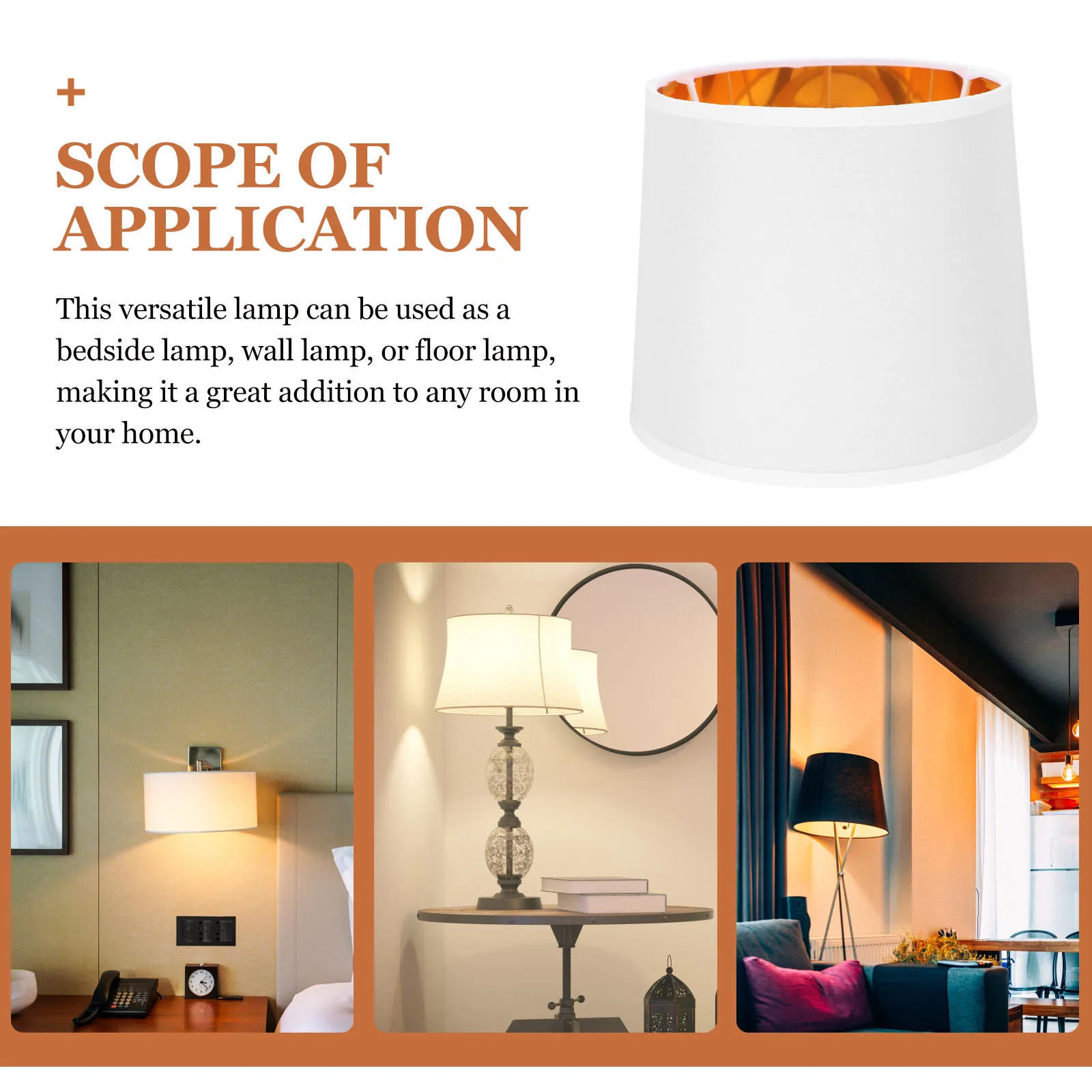 

Replacement Linen Lampshade Round Table Lamp Cover Light Shade Bedside Floor Decoration Floor Light Lampshade