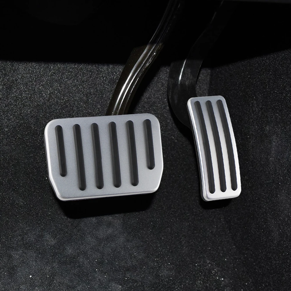 Car Pedals for Tesla Model 3 Y 2021-2024 Aluminum Alloy Gas Accelerator Brake Pedal Protection Cover Replacement Auto Parts