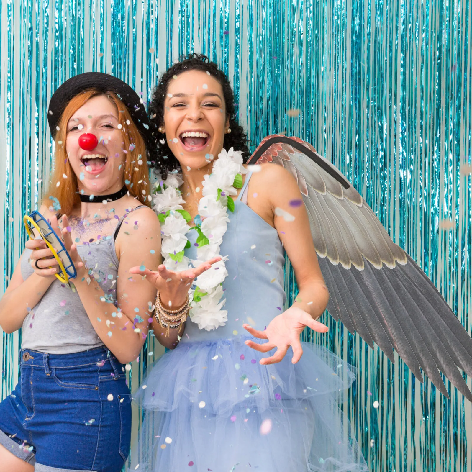 1 قطعة دعامة كبيرة تأثيري لأداء الجناح للكبار الكبار أداء الحفلات زي الجناح فستان الزخرفية التبعي #3