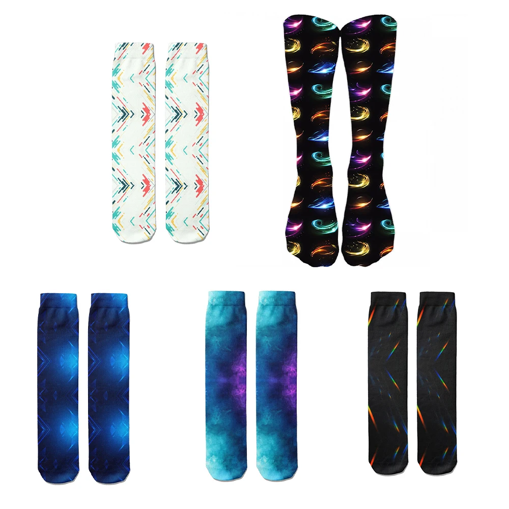 Novelty starry sky wonderful space cotton socks Harajuku casual high ankle socks autumn and winter warm men's creative socks