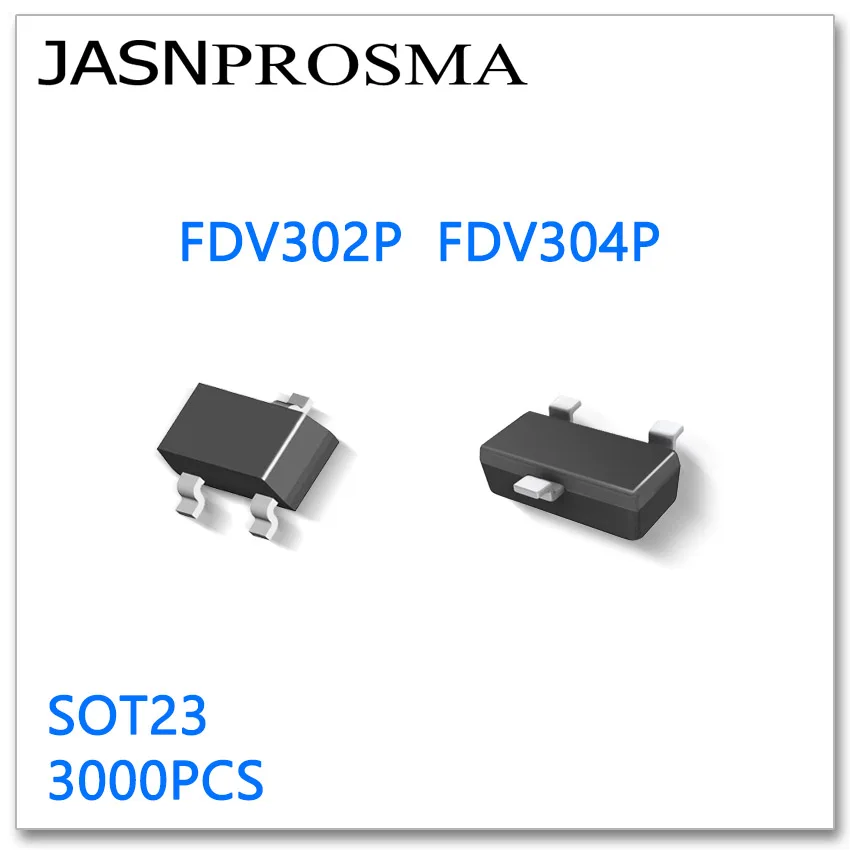 JASNPROSMA FDV302P FDV304P SOT23 3000PCS P-Channel 25V Original Goods Made in China FDV FDV302 FDV304