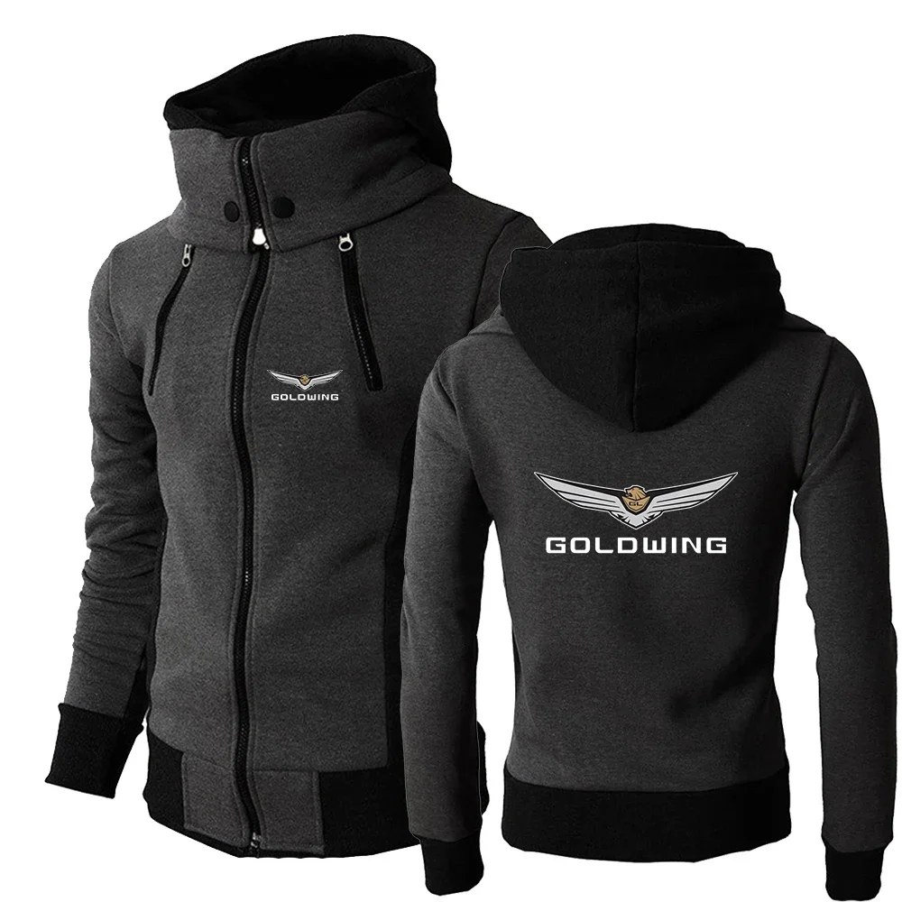 Japan Motorcycle New Style Men's Zipper Hoodie High-quality Three-color GoldWing Gl1800 Causal Comfortable Sports Streetwear