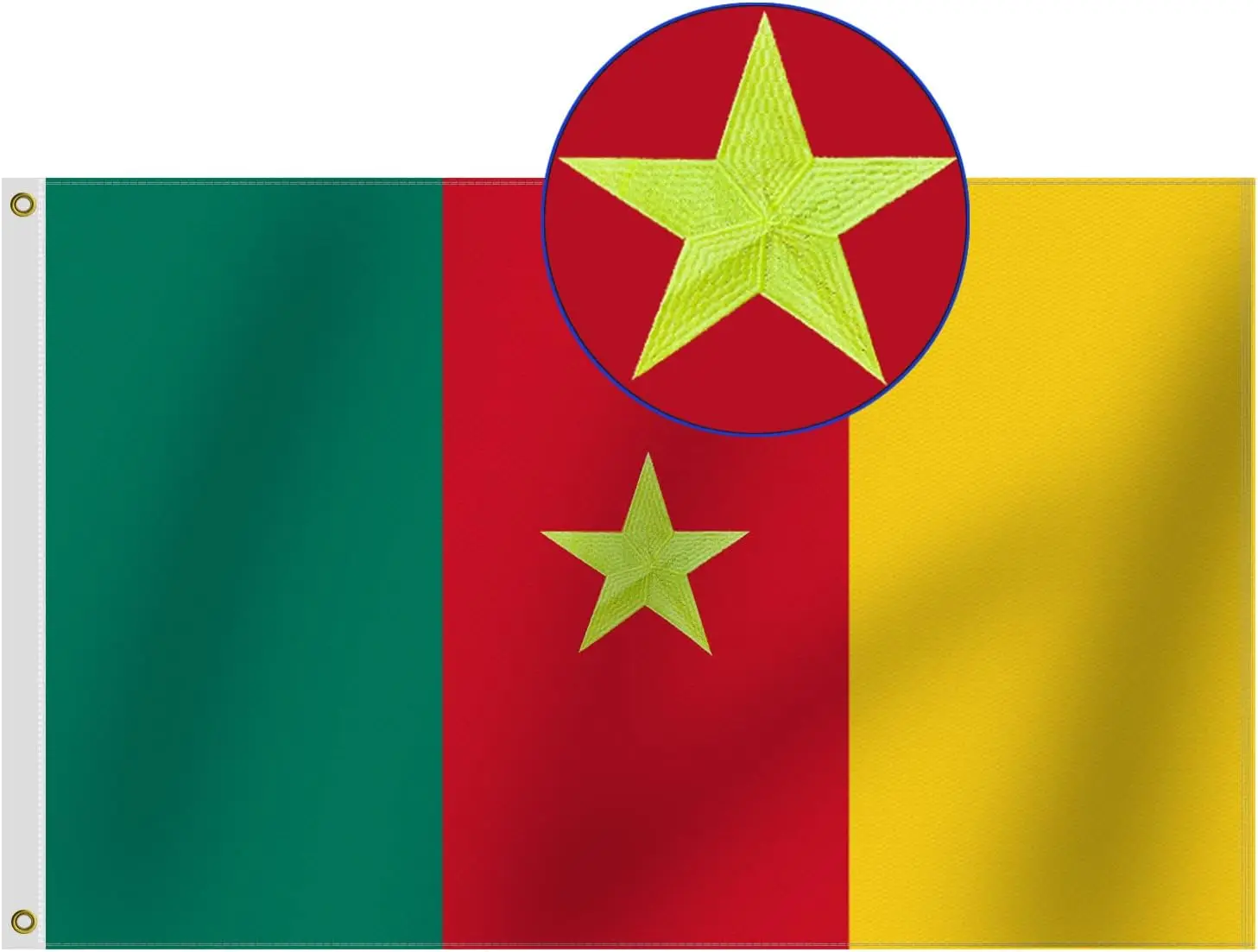 Flagnshow 100% Noly Embroider Cameroon Flag