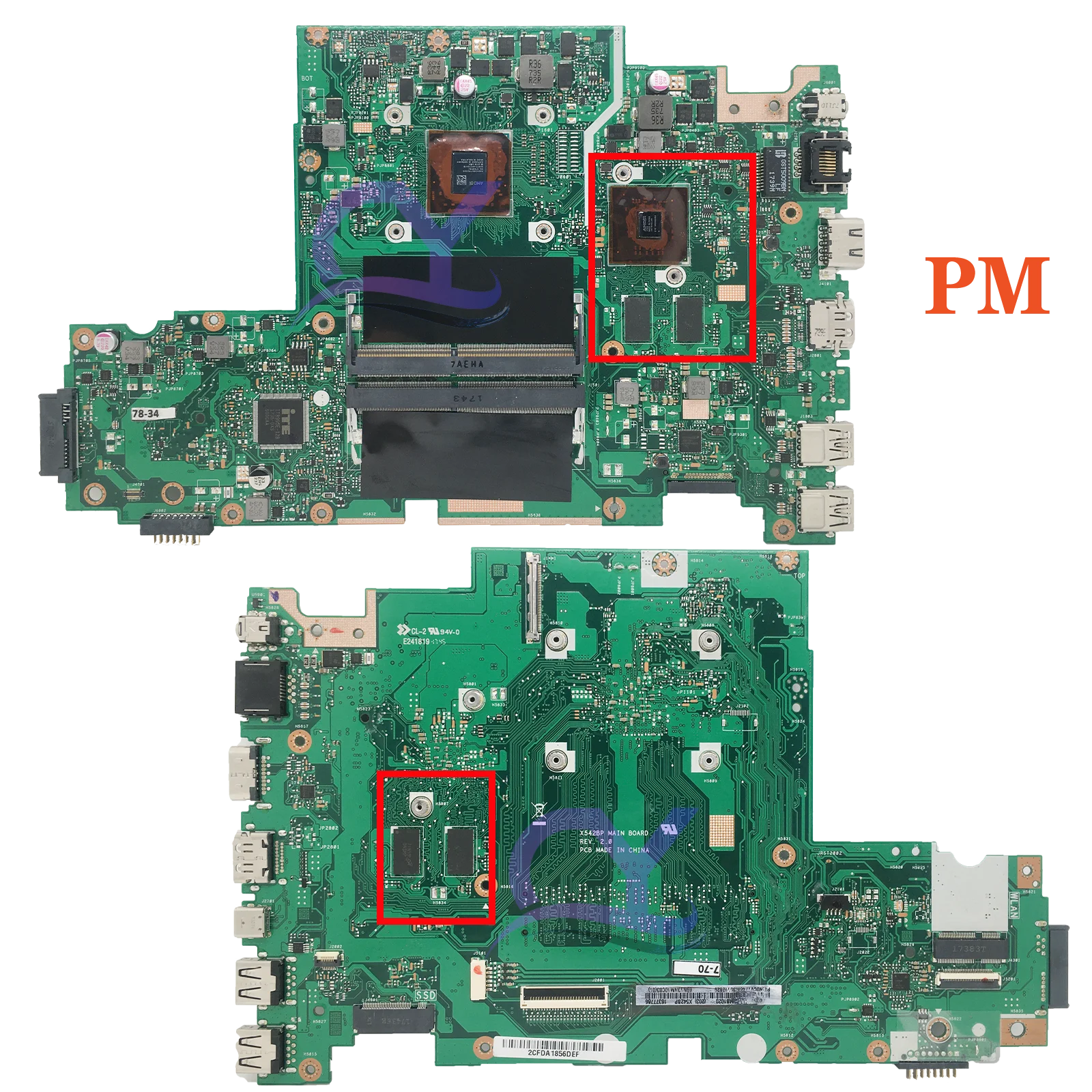 X542B Mainboard For ASUS X542BP X542 A580B K580B X542BA F542B A542B R542B Laptop Motherboard E2 A6 A9 GPU/V2G DDR4 100% Test