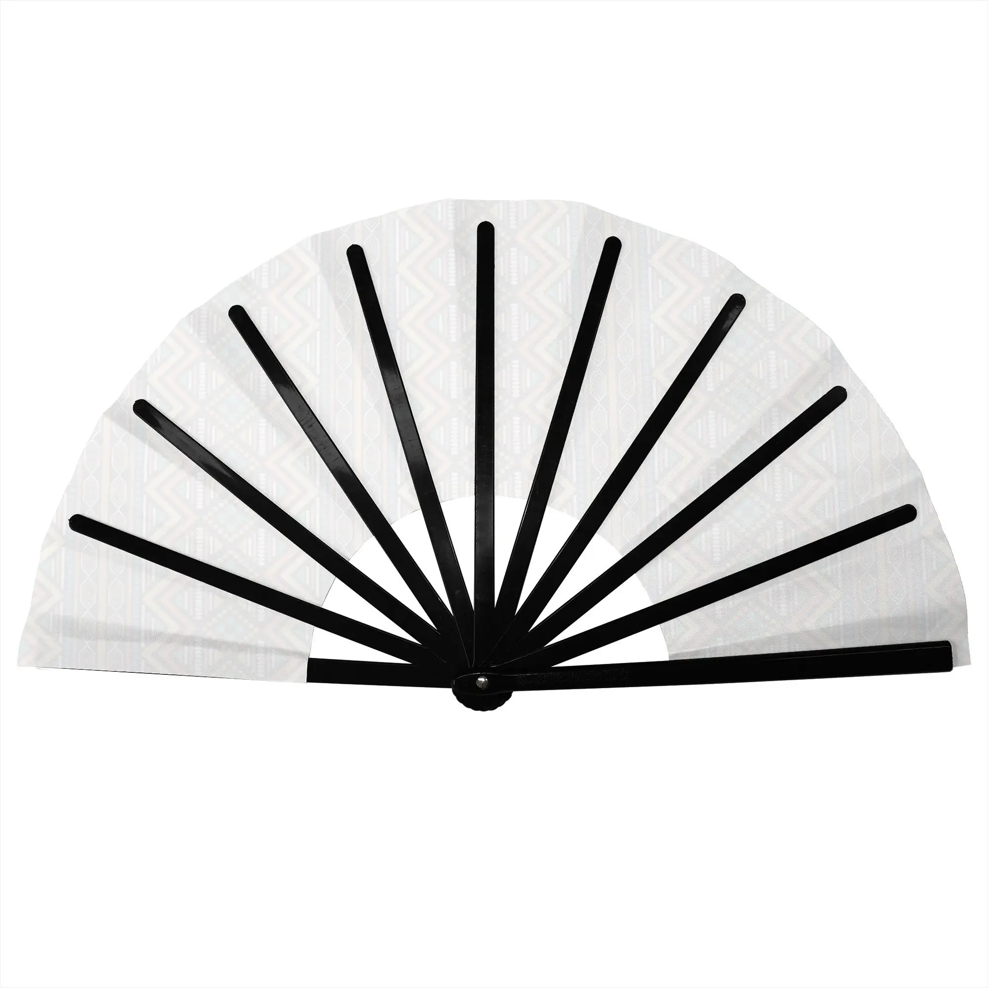 Ankara Batik Sarawak Stylish Hand Fan Women African Ethnic pattern Printed Polyester Fan Trendy For Dancing Gift