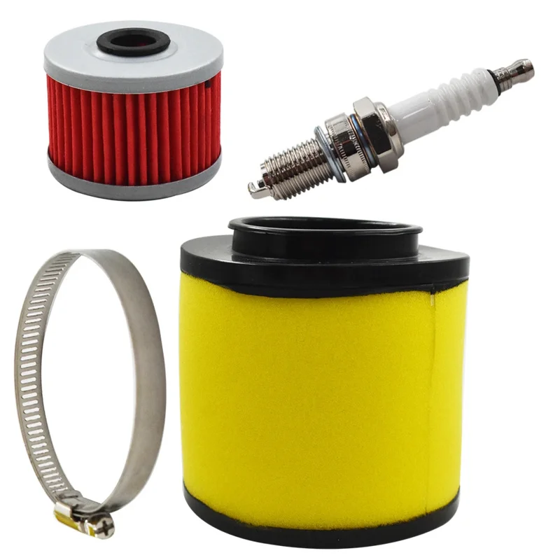 Kit Busi Filter Oli Udara untuk Honda FourTrax 300 TRX300 Rancher 350 Foreman 400 450 1988 1989 1990-2006 17254-HC5-900 HF113