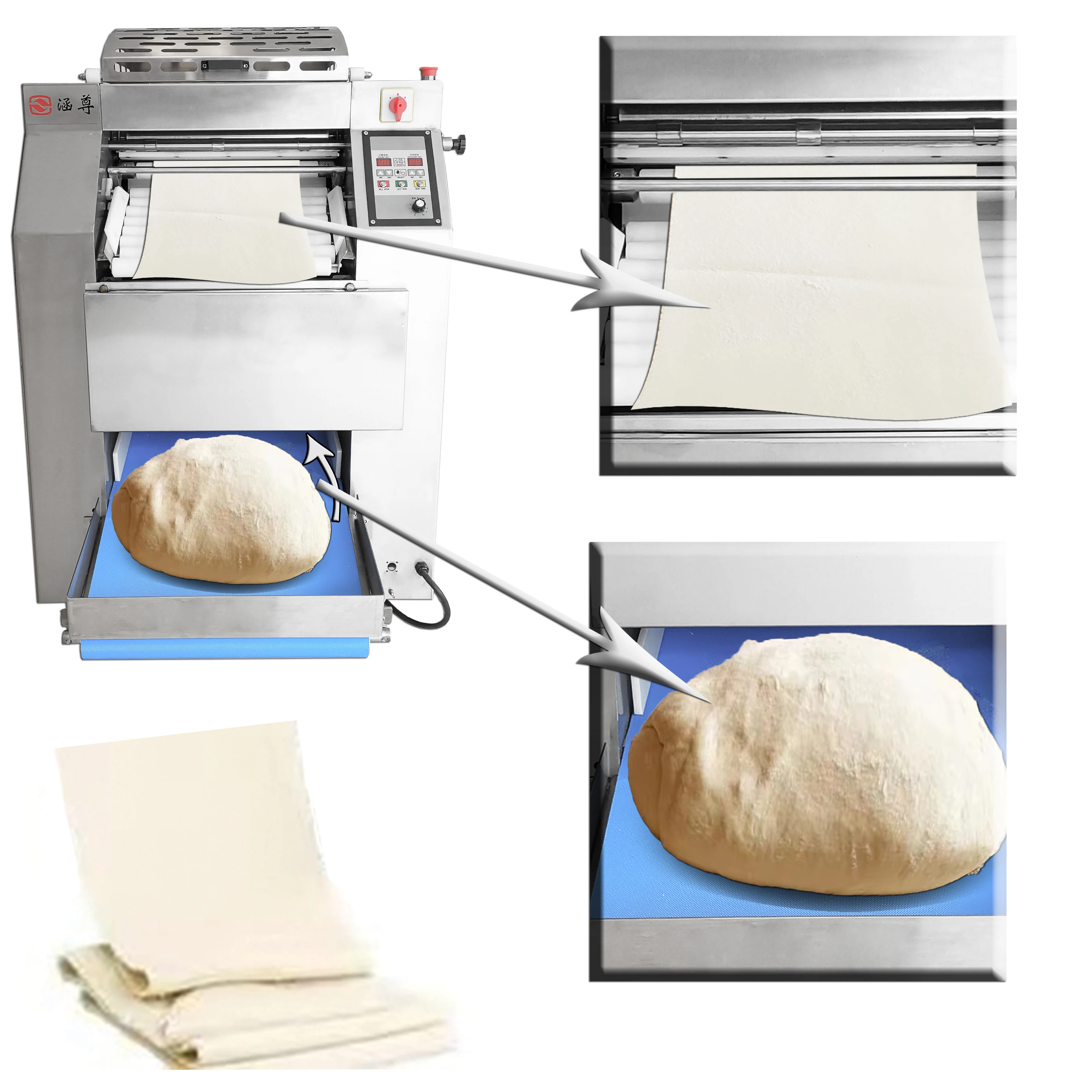 High Output Automatic Noodle Making Machine Continuous Extrusion Save Labor Cost For Frozen Noodle Processing Workshop
