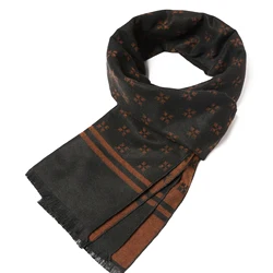 Bufanda de Pashmina a cuadros para hombre, chal grueso de 180x33cm, clásico, de negocios, a la moda, para playa, Otoño e Invierno