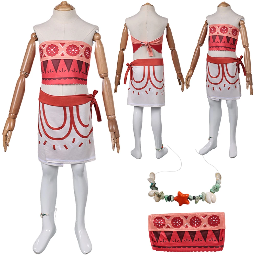 Cartoon Ocean Princess Simea Cospaly Girl Fantasy Costume Tops Skirt Child Fancy Roleplay Party Uniform Carnival Role Play Suits