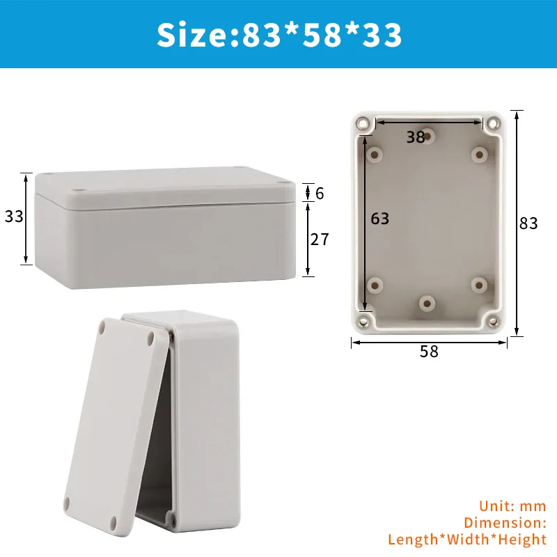 OMCH F-Serie IP66 Kunststoff ABS Outdoor Wasserdichte Elektrische Anschlussdose Schraubkabel Anpassbare Wasserdichte Kabelverbindungsdose