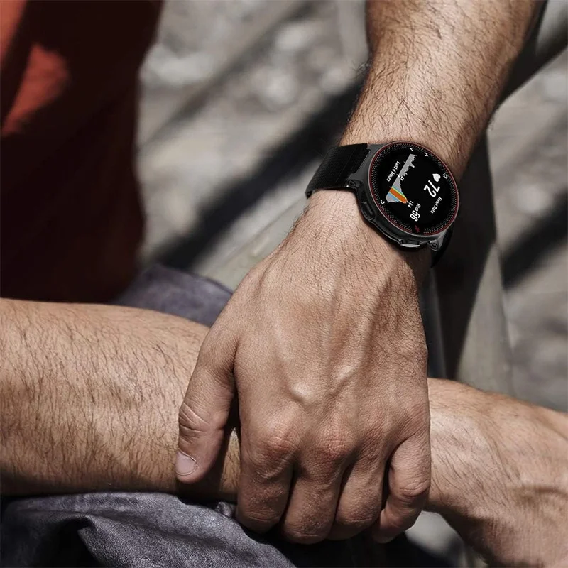 النايلون حزام (استيك) ساعة ل Garmin Forerunner 220 230 235 620 630 735XT النايلون حزام سوار ساعة ذكية حزام الساعات اكسسوارات #3