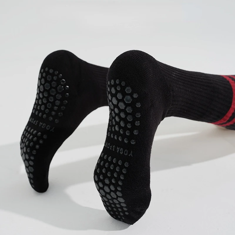 New Fashion Vintage Striped Cotton Breathable Yoga Socks Anti-slip Pilates Socks Dance Fitness Training Socks Sports Socks
