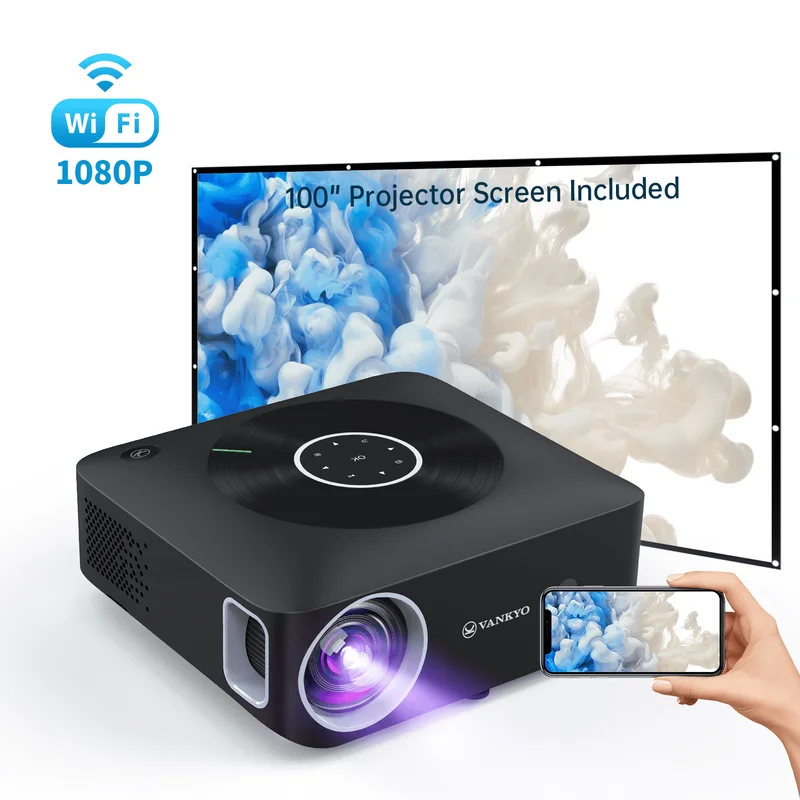 Portable 4K Projector 1080P 2.4G/5G WiFi Video Home Movie Theater Cinema