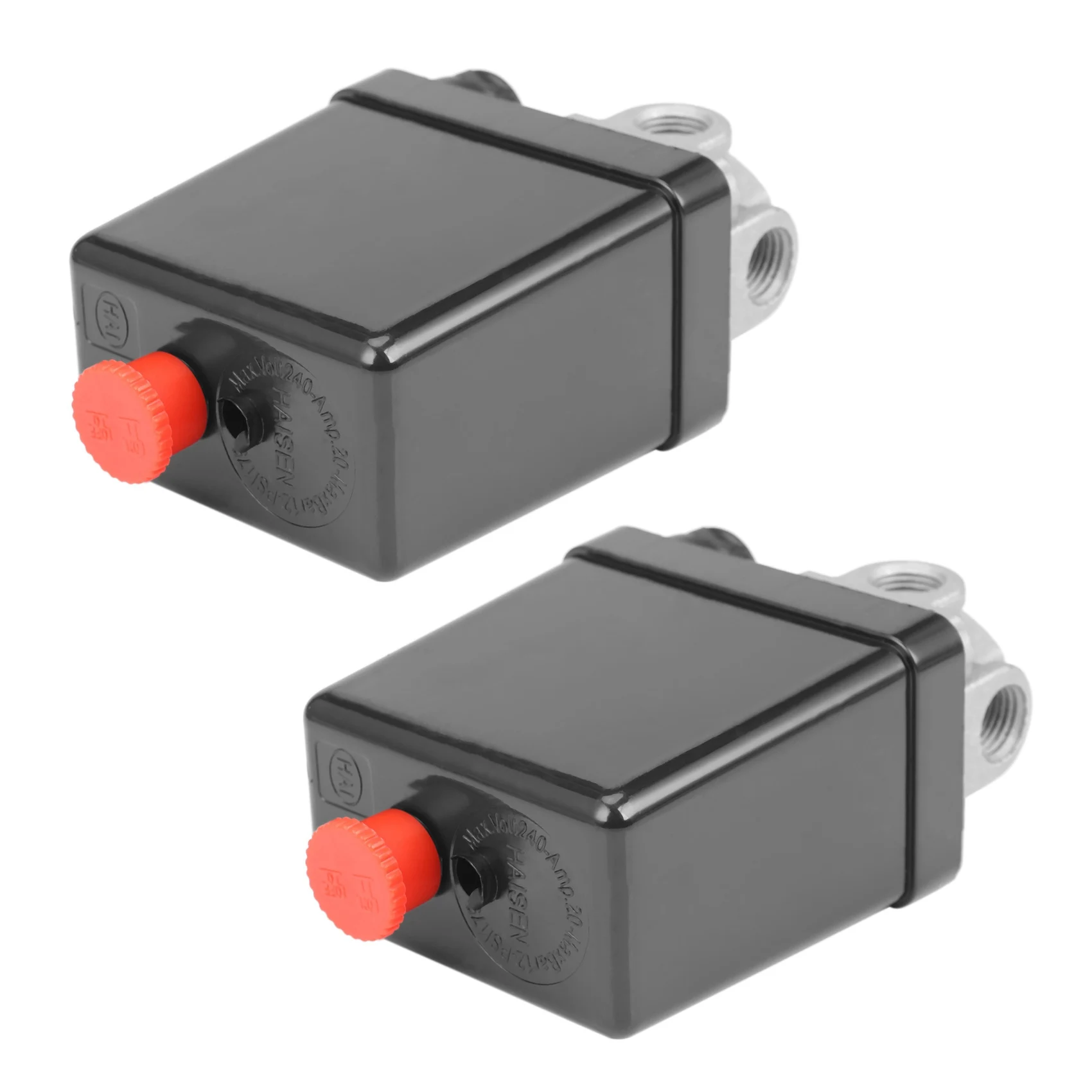 

-[33A Tvdae] 2X Heavy Duty Air Compressor Pressure Switch Control Valve 90 PSI -120 PSI Black