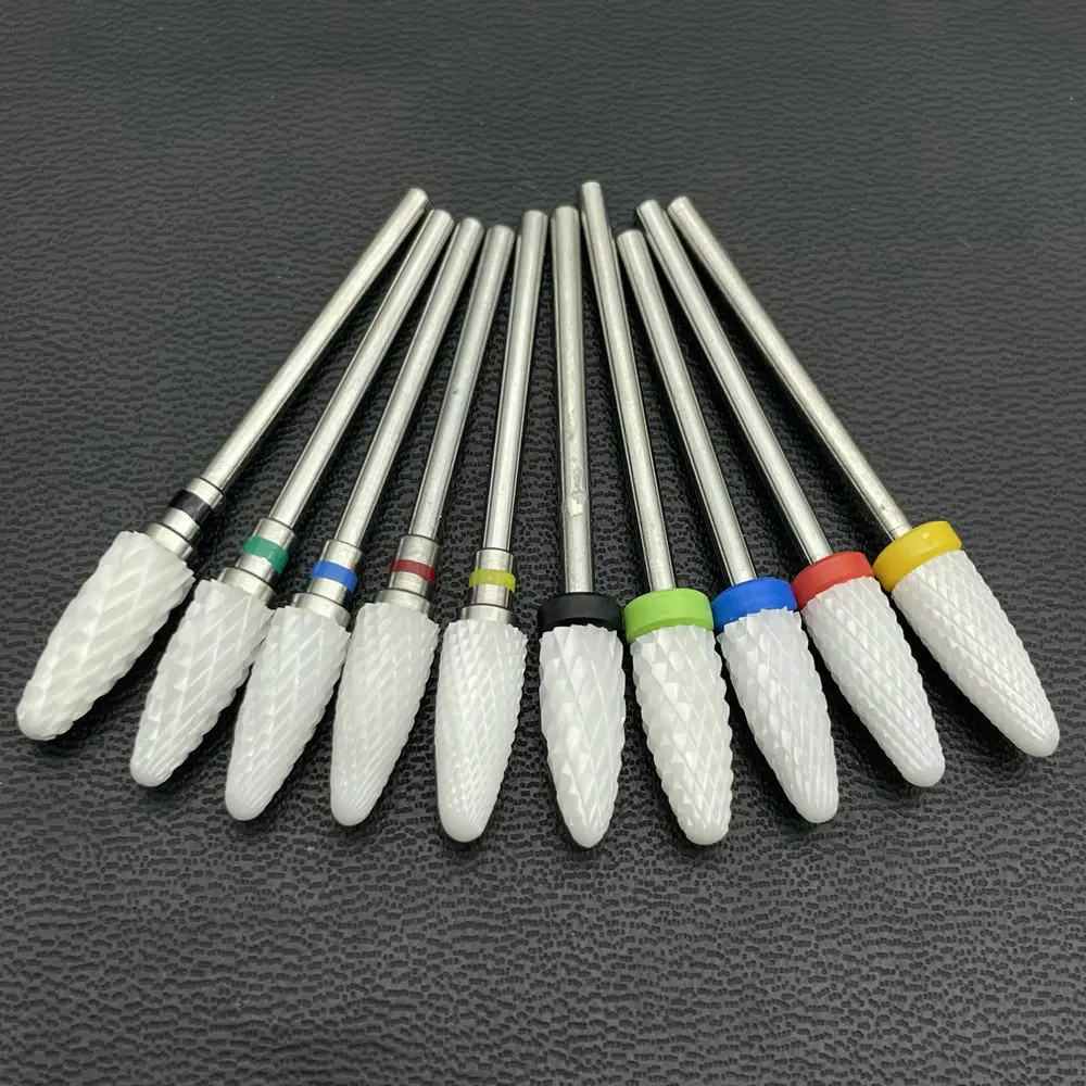 Ceramic Nail Drill Bit Milling Cutte Electric Burr Nail Files Pedicure Manicure Removing Gel Dead Skin Polish Nail Art Accessory