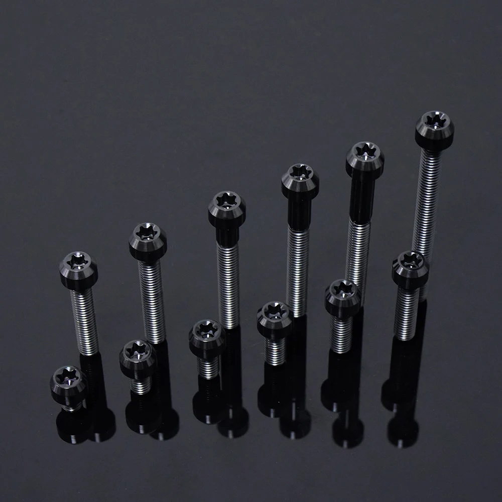 FLAWLESSTI M5×10-50 mm Gr5 Titanium Bolts Switch Oil Tank Bolts For Yamaha Xmax 300 Honda Forza 350 Vespa Sprint Primavera 150