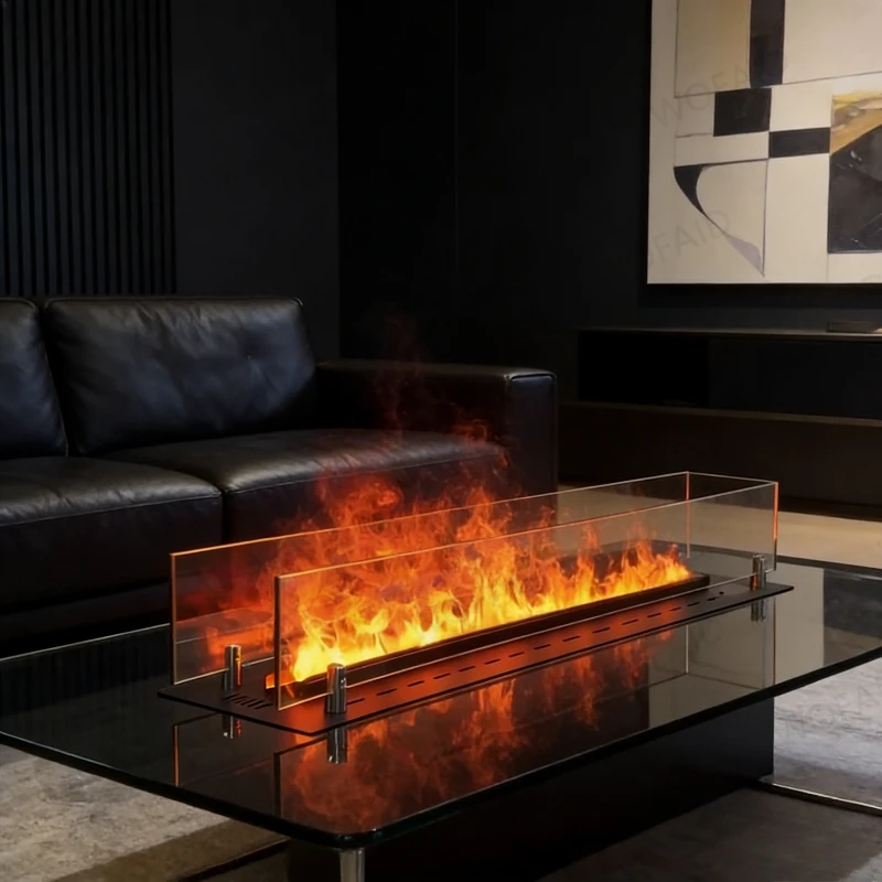 

Умный 3D-камин с эффектом водяного пара, ультразвуковой увлажнитель воздуха 150 мл/ч, 7 цветов пламени, пульт ДУ в комплекте