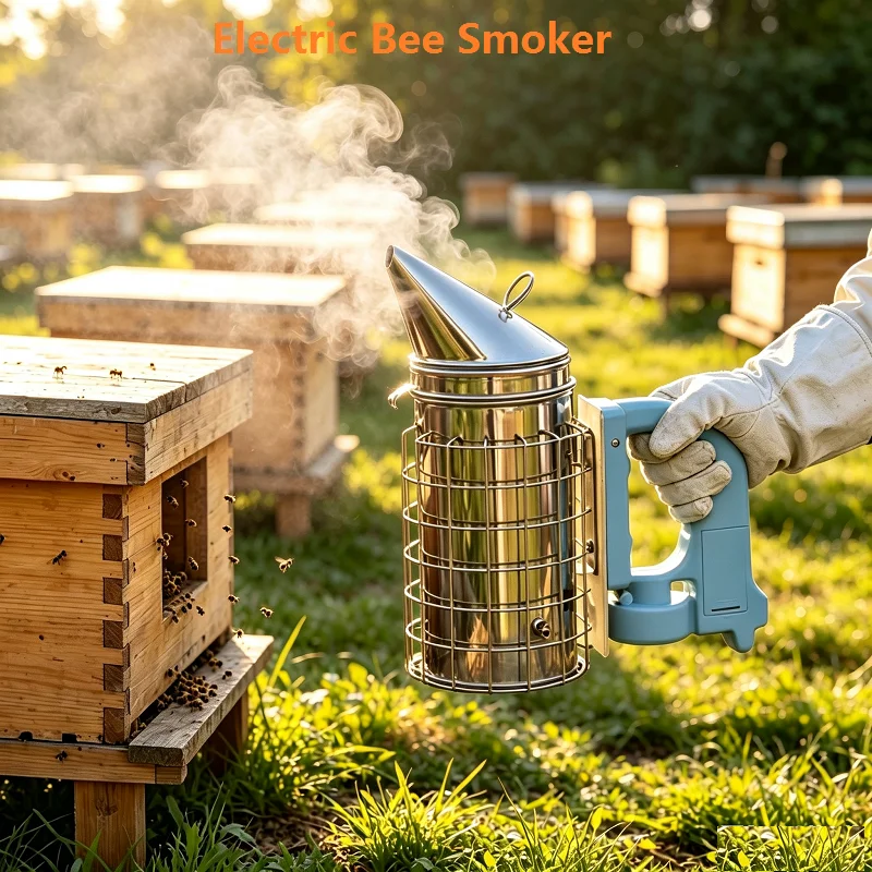 Beehive Smoker Bee Smoke Transmitter Kit Beekeeping Smoker Sprayer Stainless Steel Apiculture Bee Smoke Sprayer Beekeeping Tools