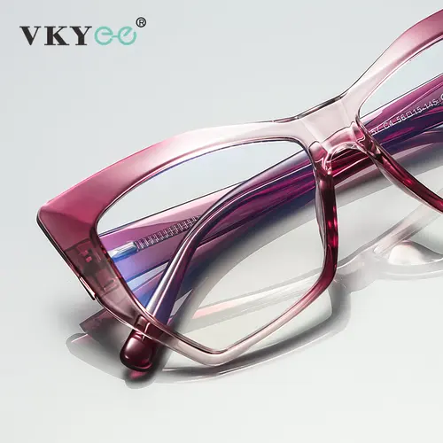 Imagen 2 del producto VICKY-gafas de lectura con prescripción de ojo de gato para mujer, lentes ópticas con gradiente para miopía, hipermetropía, resina antiluz azul, PFD2157
