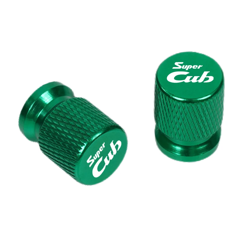 2 قطعة اكسسوارات الدراجات النارية صمام الإطارات منفذ الهواء الجذعية غطاء غطاء التوصيل CNC سبائك الألومنيوم لهوندا سوبر شبل C70 90 110 C125 #6