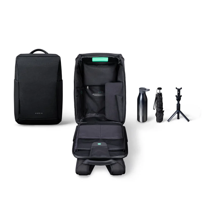 Korin SnapPack Anti-Theft Anti-Cut Waterproof Backpack,180° Open